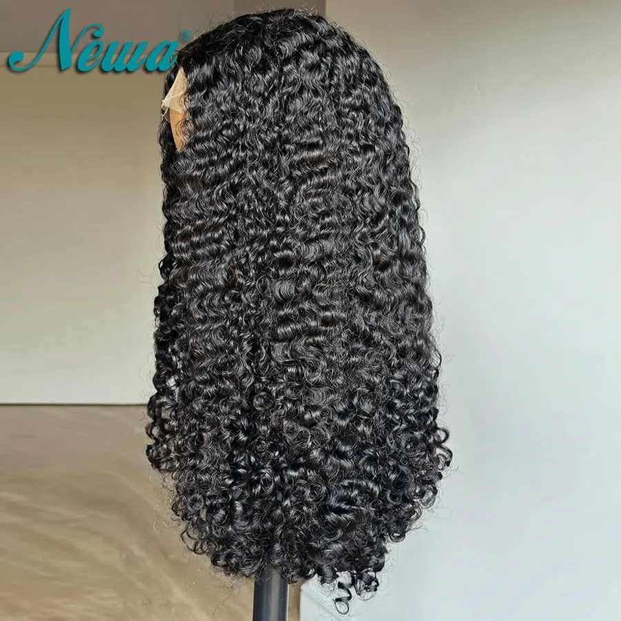 Newa الشعر 100% الشعر البشري 5x5/6x6 HD الدانتيل إغلاق شعر مستعار غلويليس مجعد 13x6/13x4 HD الدانتيل الباروكات الأمامية قبل قطعها عقدة ابيض