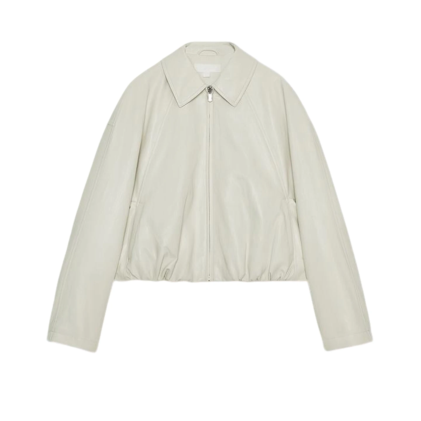 レディース秋冬PUレザージャケット、パイロットジャケット、ロング丈、折り返し襟、ルーズフィット、ファッショナブルなレディースコート