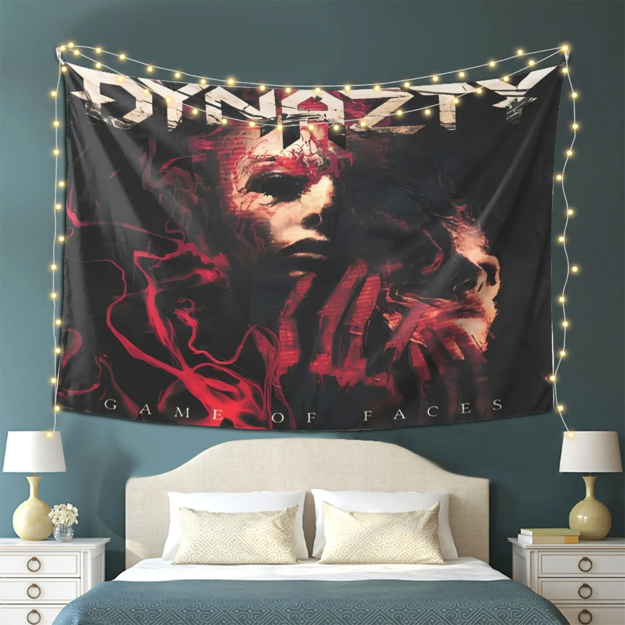 

Dynazty Game of Faces Tapestry - A must-have for modern home decor in living rooms and bedrooms, with a unique design