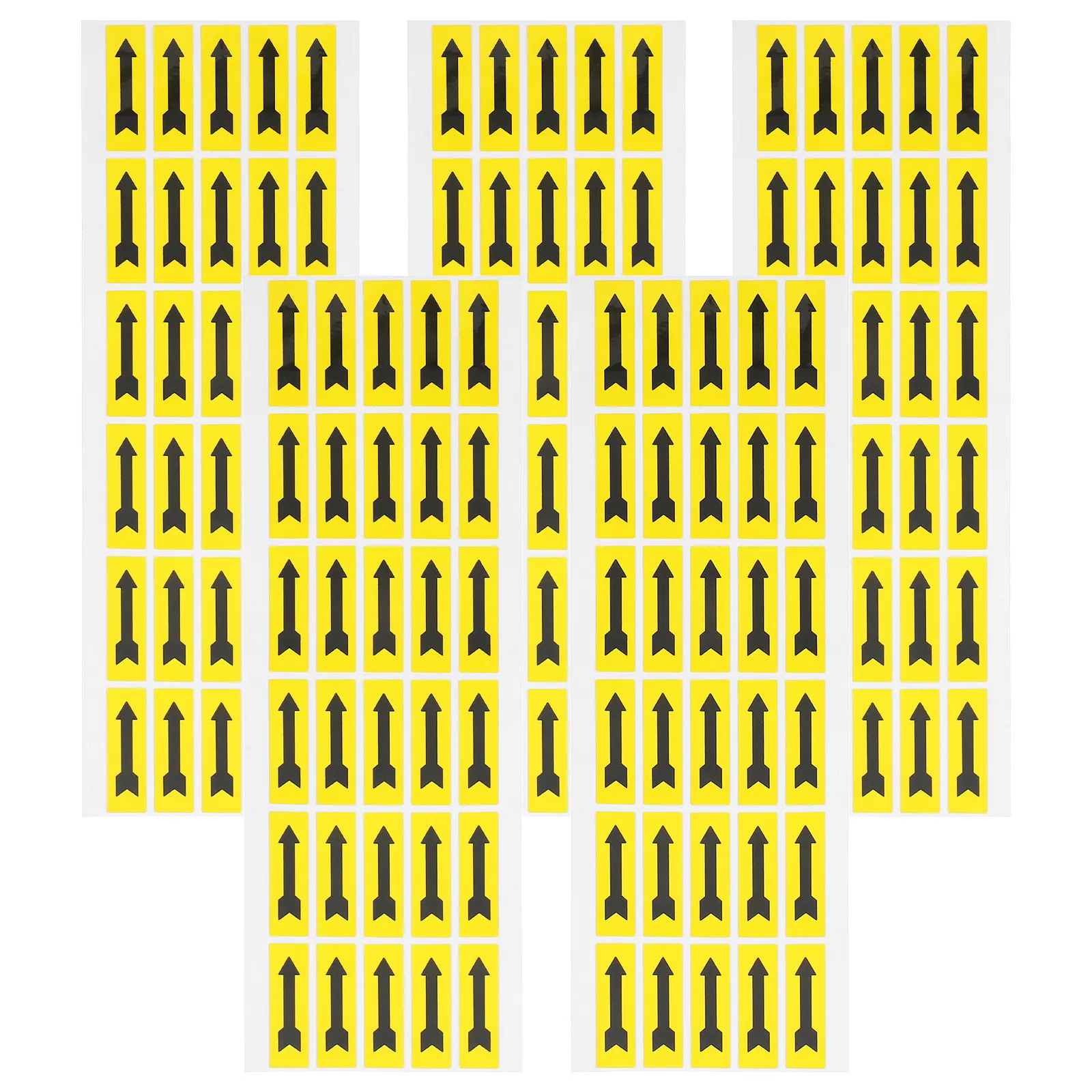 

5 Sheets Arrow Decals Easy Peel Stick Removable Direction Stickers for Equipment Indication Warning Signs Factory Repair Gym