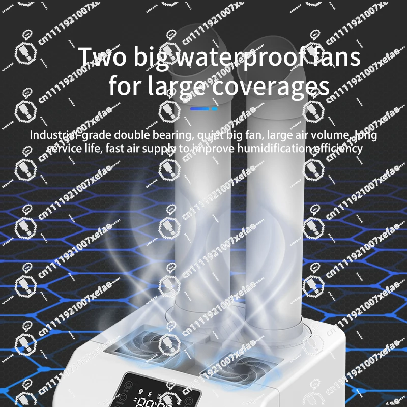12Kg/h cold mist ultrasonic industrial humidifier with remote control hotel stainless steel atomizer large air volume fog maker