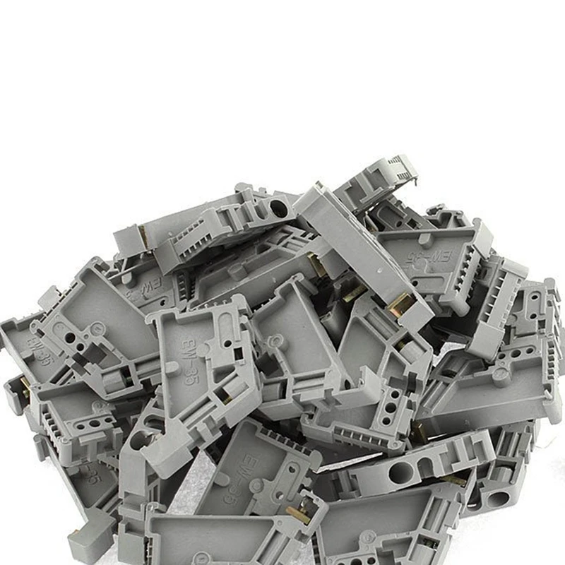 200Pcs 35Mm DIN Rail Terminal Block End Stopper Mounting Clips