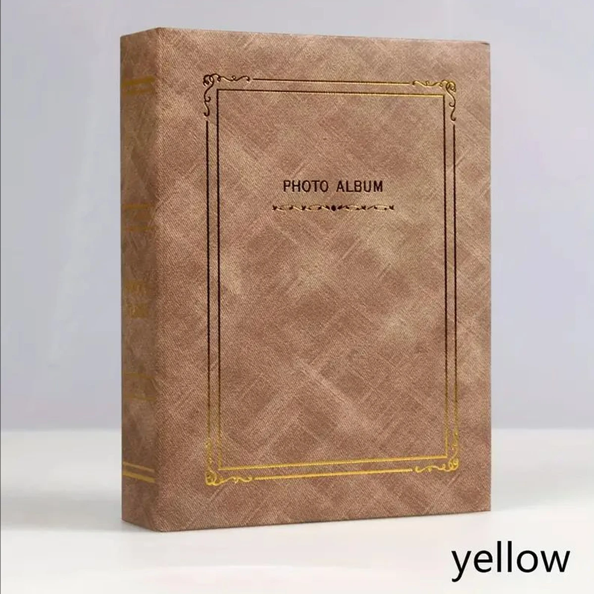 Vintage Style Photo Album with Transparent Pages – 4x6 Inch, 200 Photo Capacity, Elegant Wedding, Birthday & Christmas Gift – El