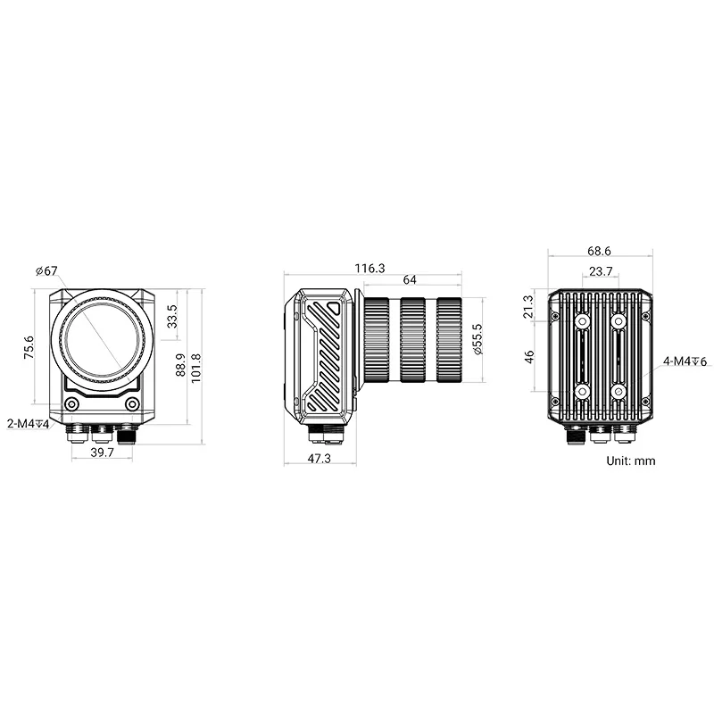 MV-SC6016M-00C-NNN HIKROBOT 1,6 МП Моно CMOS Автоматизация глобального затвора Датчик машинного зрения Промышленная интеллектуальная камера