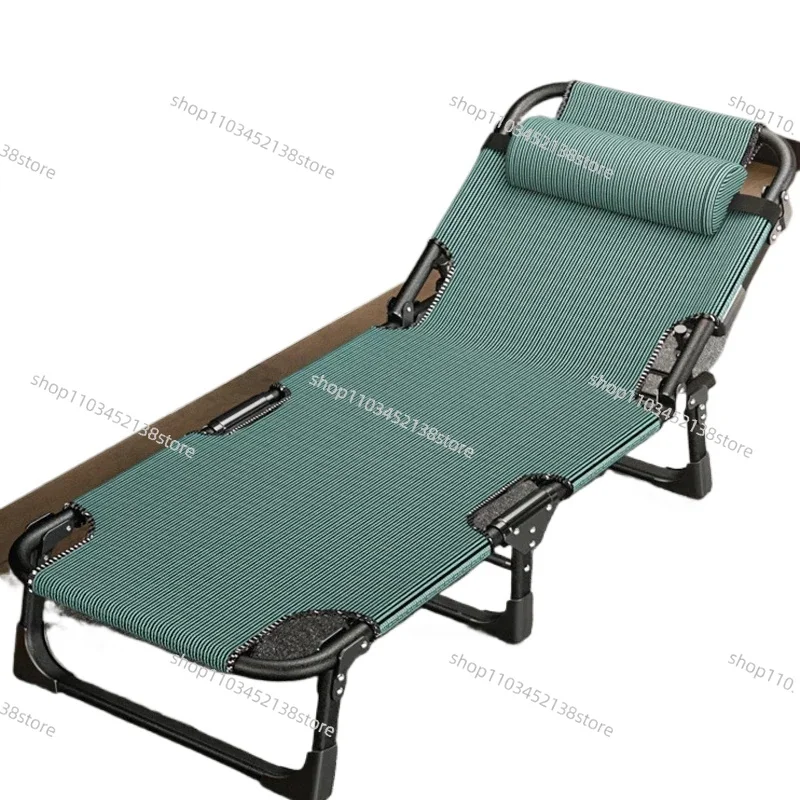 

Folding Chair for Mobile Office Rollaway Sun Loungers Portable Single Bed Multi-functional Recliner Adult Simple Nap Bed