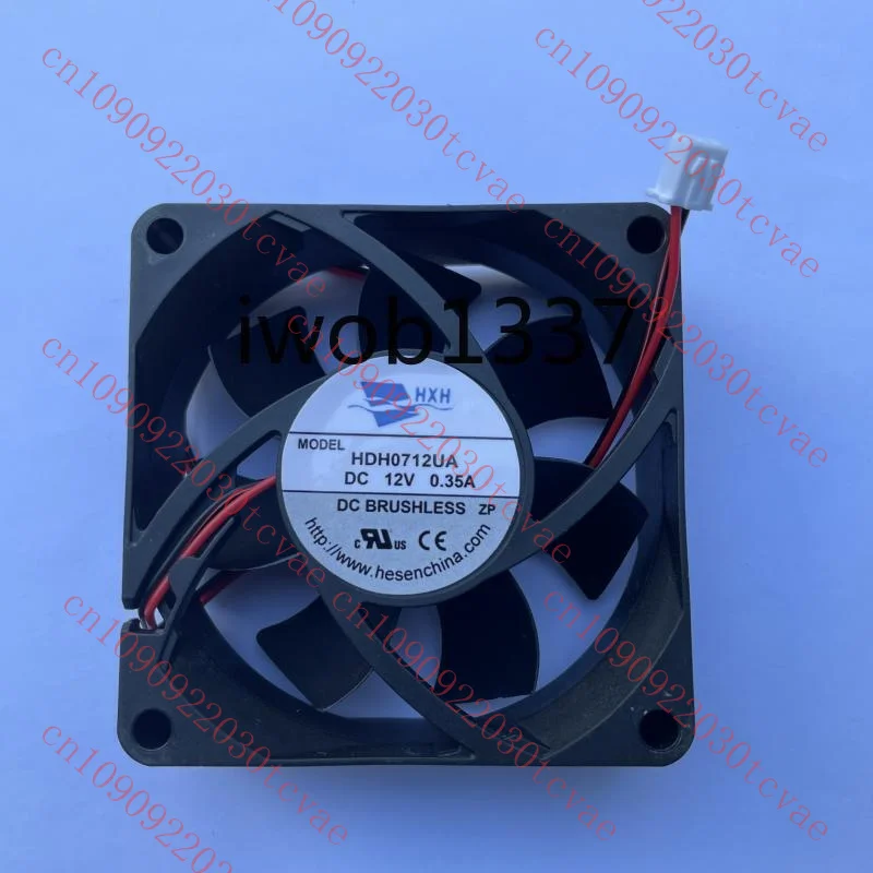 

For HXH 70*70*25mm 7025 Square Cooling HDH0712UA DC12V 0.35A 2 Lines Cooler Fan
