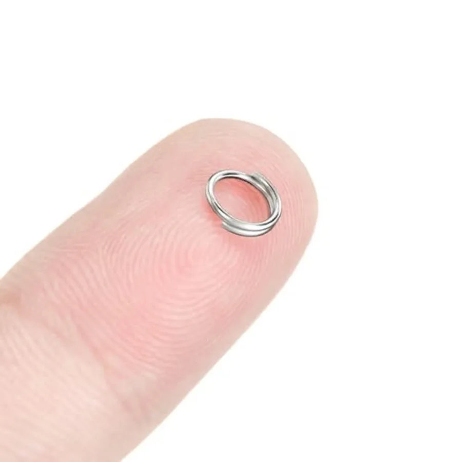 100PCS Stainless Steel Key Rings for Jewelry Making