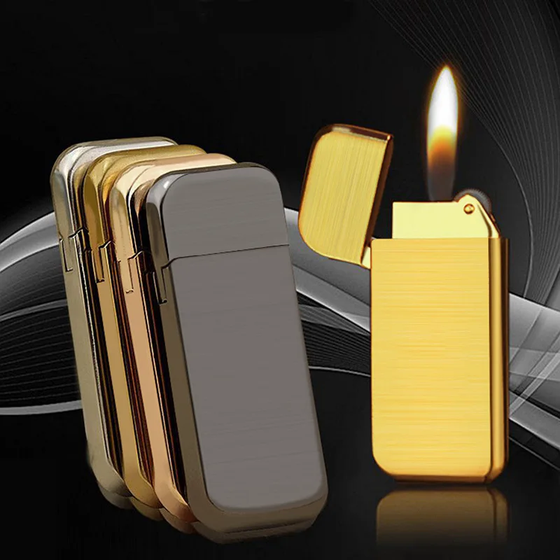 Hot Sales Super Discount Ultra-thin Pearl Grinding Wheel Inflatable Butane Portable Metal Light Luxury Lighter Wholesale Price