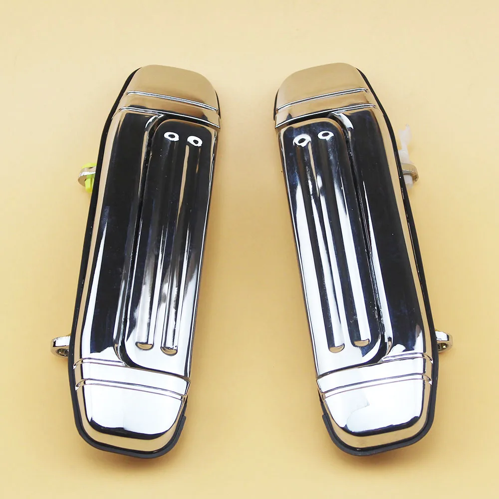 2PCS Chrome Front  Door Handle Stainless Steel for Mitsubishi Montero Pajero V31 V32 V33 1992-2000 MR156875  MR156876