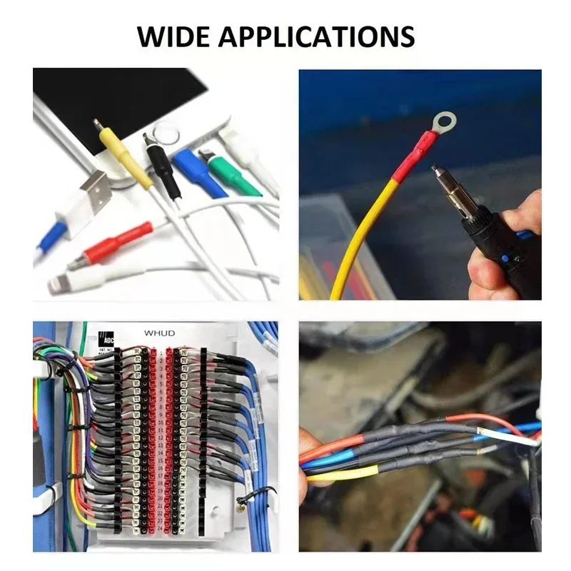 Rurki termokurczliwe Rurka termoodporna Zestaw do owijania termokurczliwego Połączenie elektryczne Drut Kabel Tuleja izolacyjna 2:1