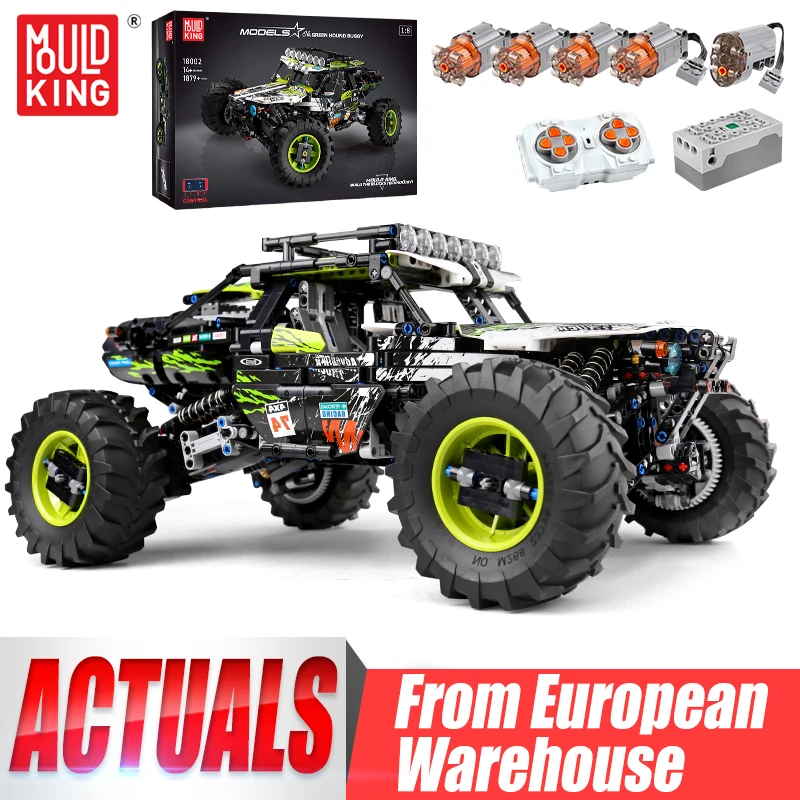 Mould King 18002 Technisches Auto-Spielzeug Das MOC-19517 APP&RC Motorisierte 4WD RC Buggy Modell Baustein-Set Kinder Weihnachtsgeschenk