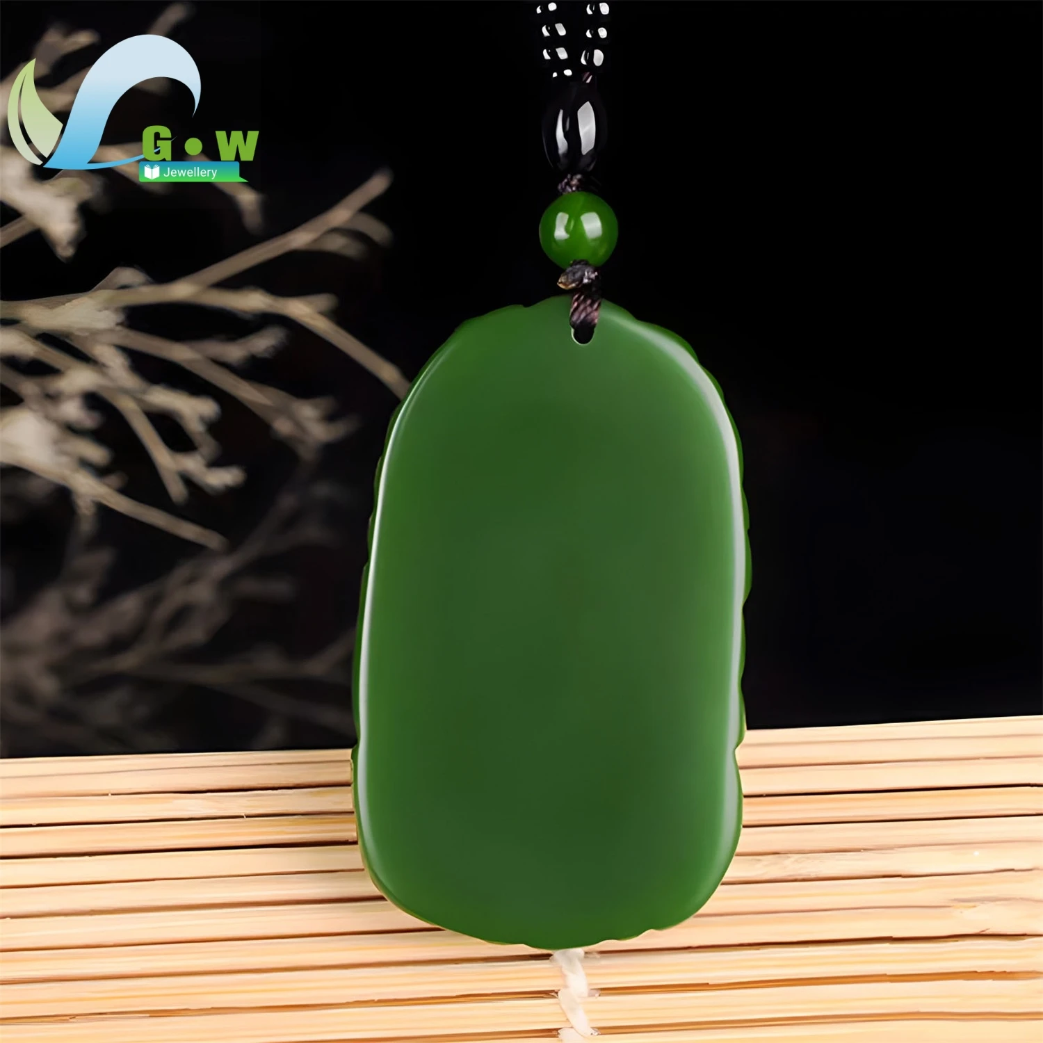 Natural Green Jade Dragon Pendant Necklace Jewellery Fashion Accessories Hand-Carved Man Luck Amulet Gifts Woman Sweater Chain