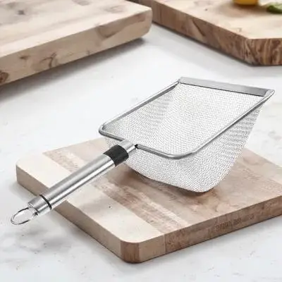 

Strong Stainless Steel Cat Litter Scoop Metal Sand Sifter Non-Stick Easy Litter Box Sand Sifter Scooper for Cats