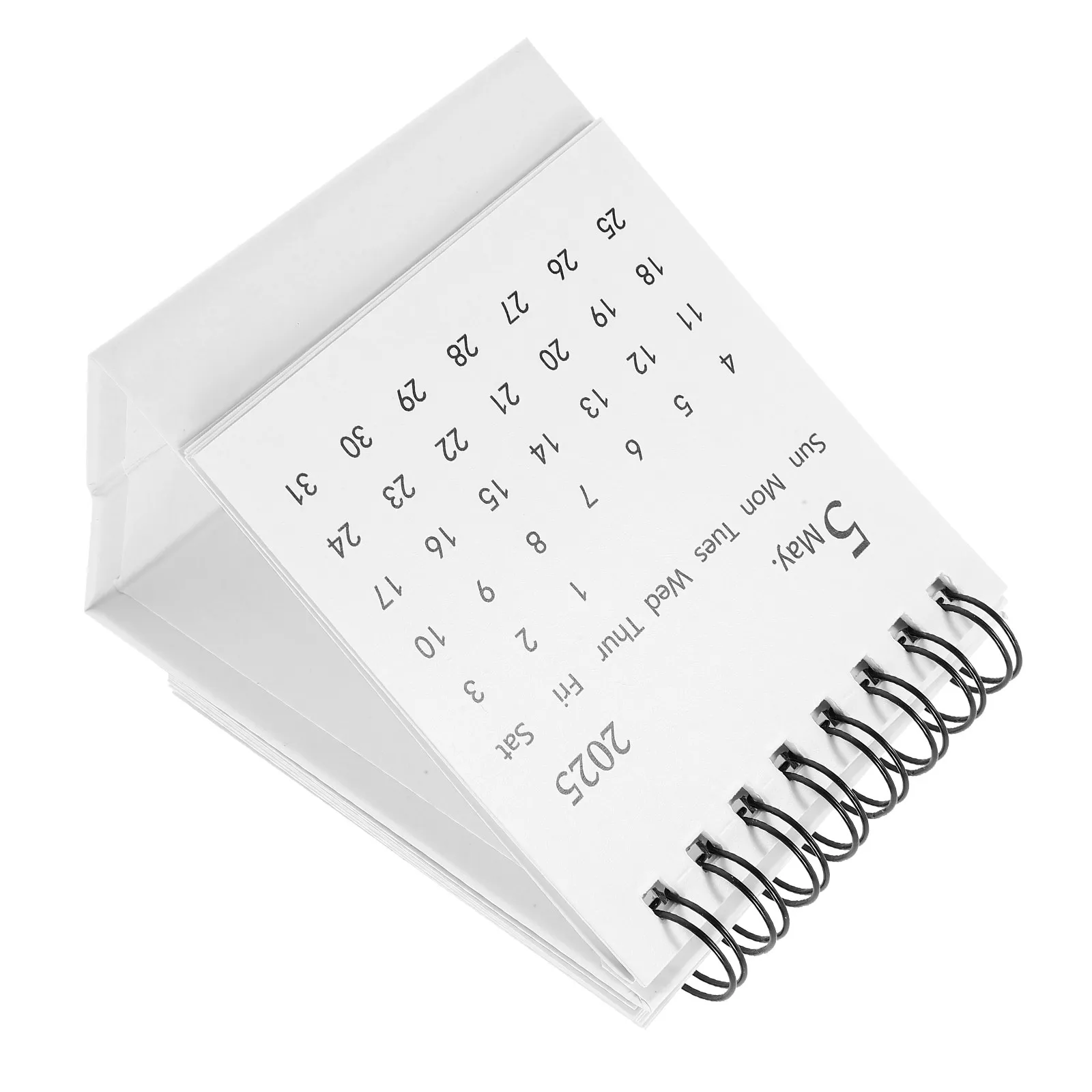

Mini Desktop 2024-2025 Standing Monthly Desk Organizer For Office Home Thick Paper Flip Calendar Small Space Decorative Table