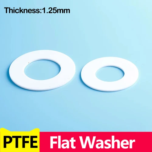 Imagen 1 del producto Espesor 1,25mm, arandela plana de PTFE, medidor de presión de brida, junta de junta de tubería de agua, diámetro interior de 35-160mm, sellado espaciador de junta