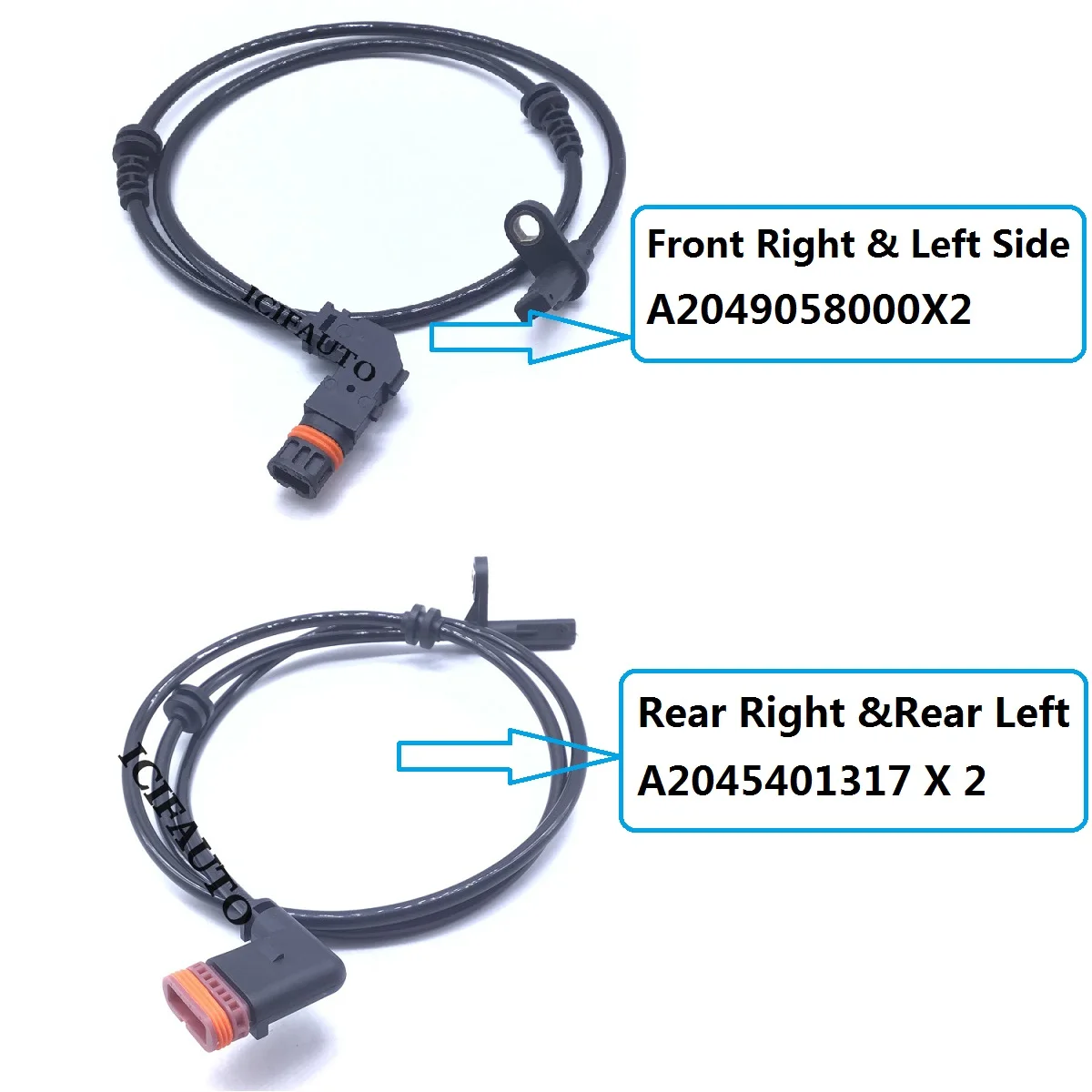 4X ABS Wheel Speed Sensor Front Rear Right Left For Mercedes GLK350 GLK250 2013-2015 A2045401317 A2049058000 2049053105