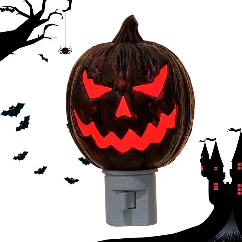 

Cute Pumpkin Night Light Scary Pumpkin Design Bright Night Light Wall Nursery Nightlight Dorm Decor Scary Led Lamp Bright Night