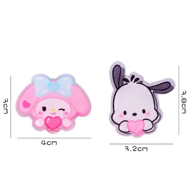 Imagem -06 - Sanrio Kuromi Melody Kitty Acrílico Clip Bonito Photo Craft Decoração Faça Você Mesmo Notas Carta Clipes de Papel Escritório Material Escolar 48 Pcs Lot