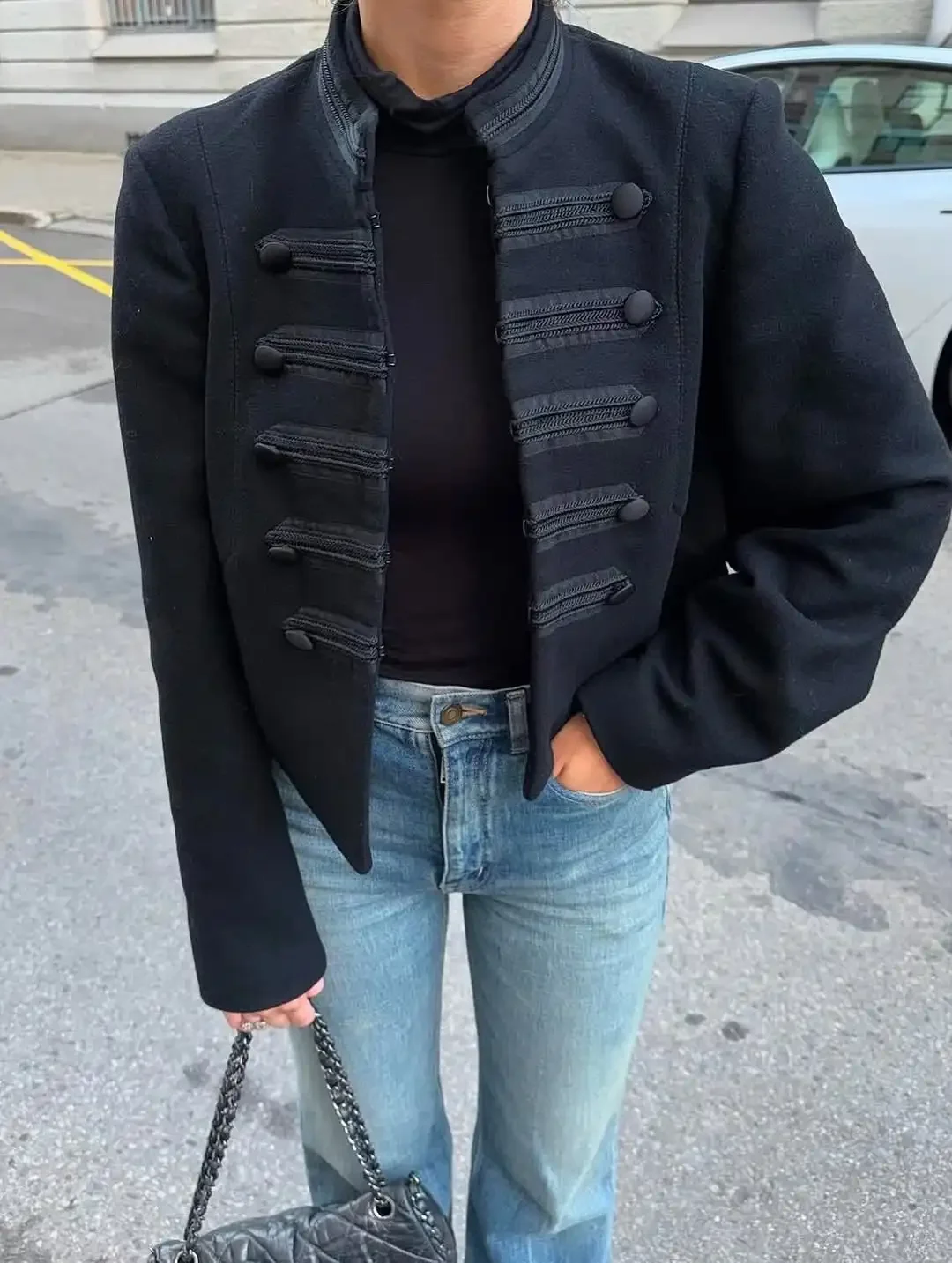 Chic Denim Military Jacket Women Casual Solid Stand Collar Single Breasted Slim Short Jackets 2026 Lady Daily Street Outerwear 3 Chic Denim Military Jacket Women Casual Solid Stand Collar Single Breasted Slim Short Jackets 2026 Lady Daily Street Outerwear 3
