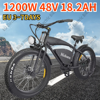 Electric Bike 1200W Brushless Motor 48V18.2AH Lithium Battery Retro Motorcycle Mountain Electric Bicycle 26*4.0 Fat Tire E Bike