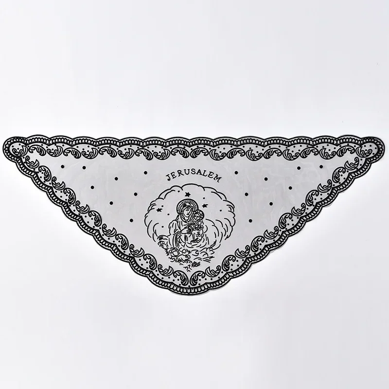 New Catholic Embroidery Lace Scarf Shawl For Women Virgin Mary Design Church Prayer Scarves Head Covering Scarf Mass Shawl Veils