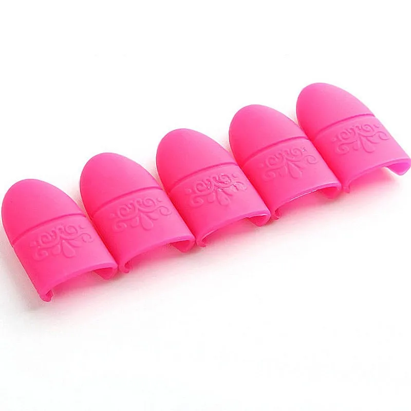 Vendita calda 5 pz Silicone UV Gel smalto rimozione smalto pulito sgrassatore Clip impacchi per unghie Soaker Caps riutilizzabile Nail Art Soak Off Cap