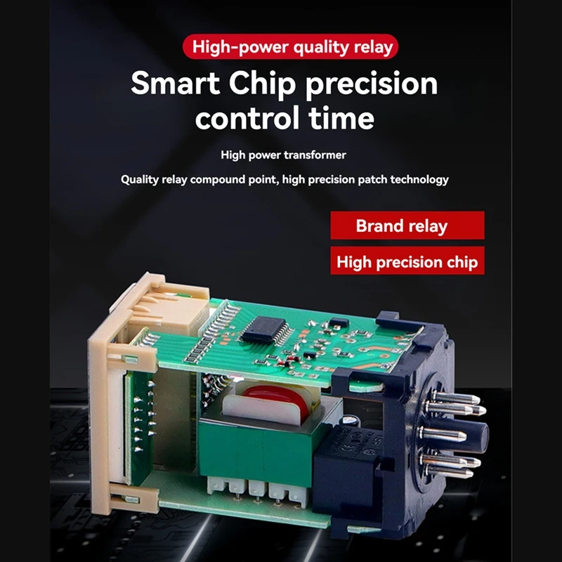 DH48S-S 12V Time Relay  AC/DC 12V 24V 36V 110V 220V 380V Repeat Cycle  With Socket DH48S Series Delay Time With Base D