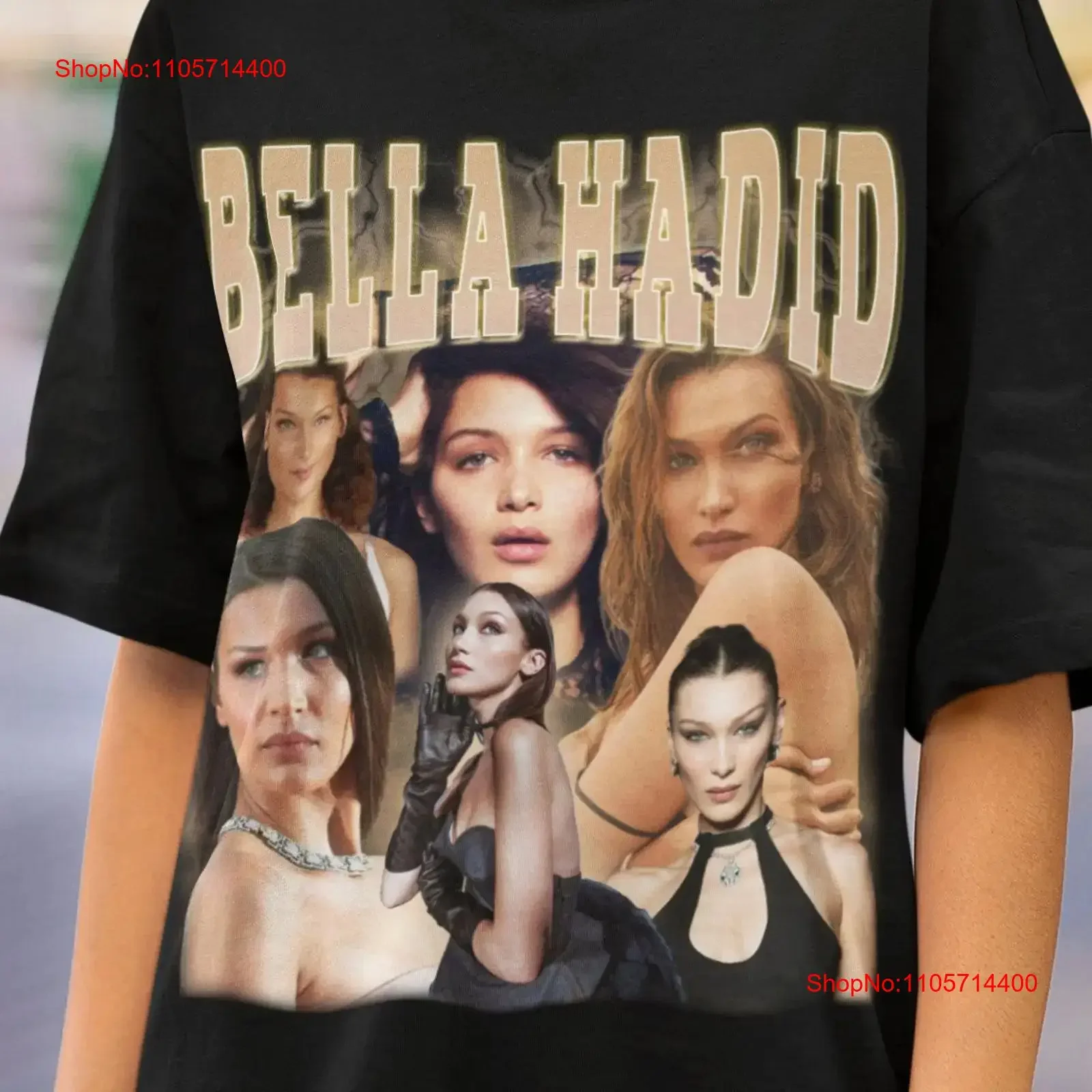 Bella Hadid Retro shirt Vintage print T Clothing Summer days vintage Washed Breathable Comfortable Versatile streetwear