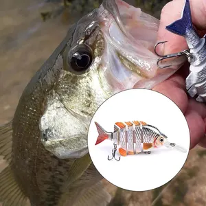 Multi -Joint -Wobbler -Fischereiköder, harte künstliche Köder, 6 Segmente Bionische, lange Zunge, Down Tilapia Swimbait, 10 cm, 14g 6 Hauptverkauf von Tilapia -Ködern - №1
