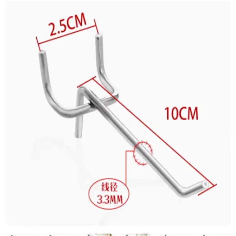 20 шт./лот 5, 10, 15, 20 см, крючок для перфорированной доски, стойка для выставки товаров, полка для супермаркета, синглетная металлическая проволока, хромированный, белый, черный