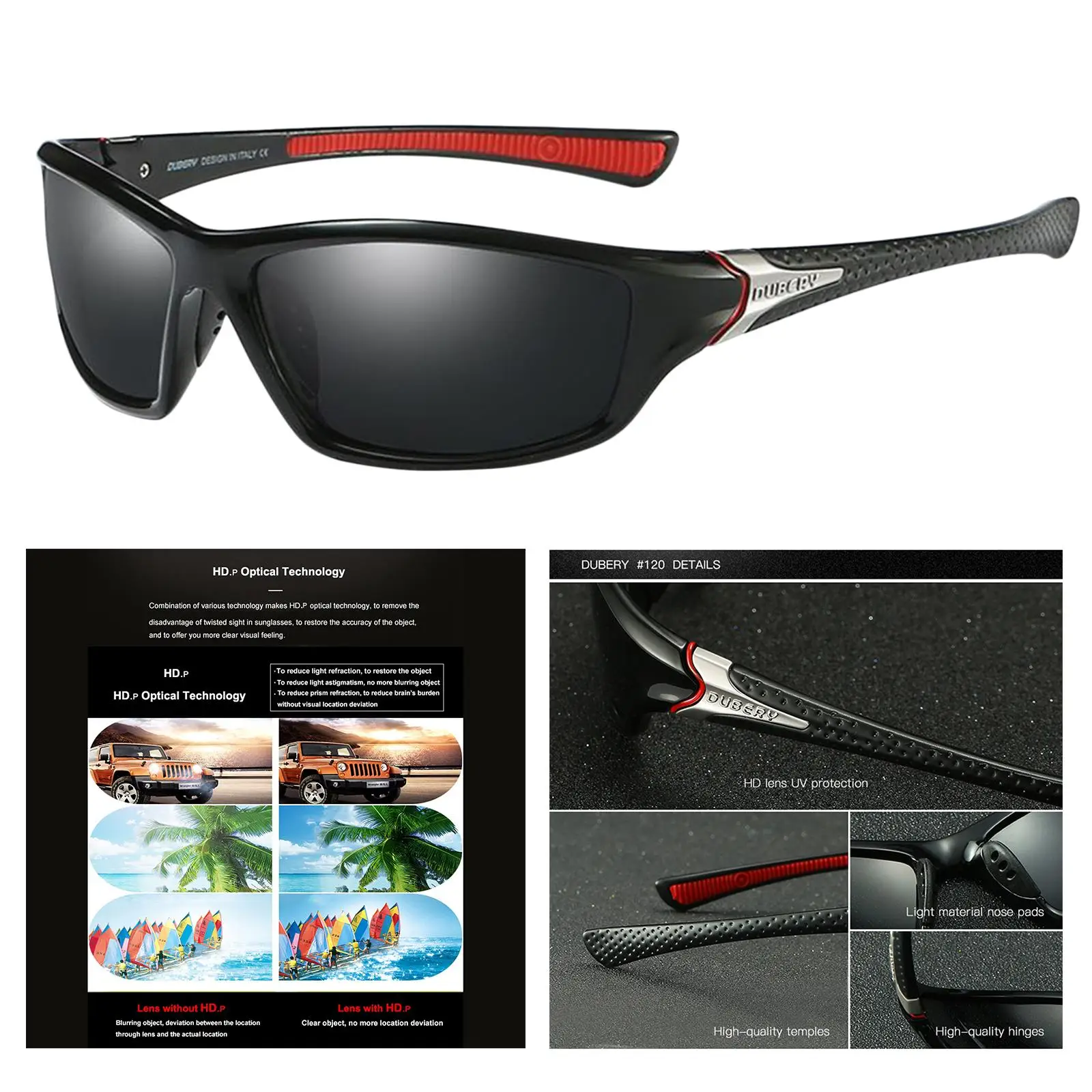 Polarized Sunglasses for Cycling Men Baseball Glasses, Three-Dimensional Cutting Design, , Cool Domineering