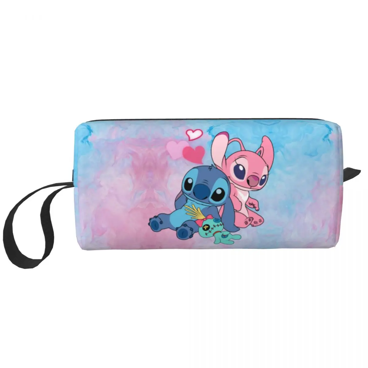 Custom Stitch Angel Makeup Bag for Women Travel Cosmetic Organizer Fashion Disney Anime Storage Toiletry Bags