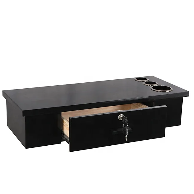 High Quality Black MDF Tool Cabinet Hair Salon Furniture on Sale for Hotels and Living Rooms