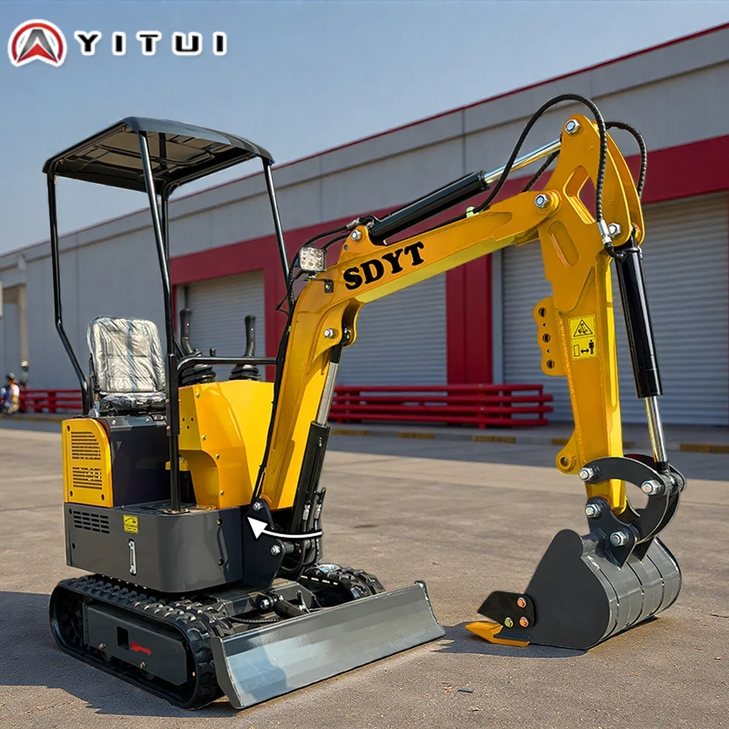 حفارة صغيرة مخصصة 1.2 طن حفار صغير محرك يورو 5 كوبوتا مع دلو ومرفقات لبناء مزرعة الحديقة