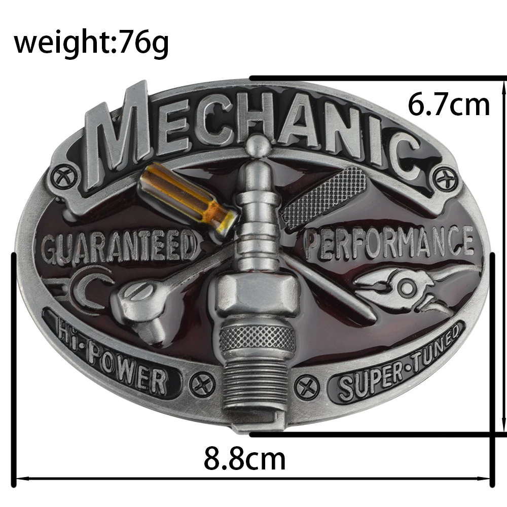 Professional Worker Belt Buckle Mechanic