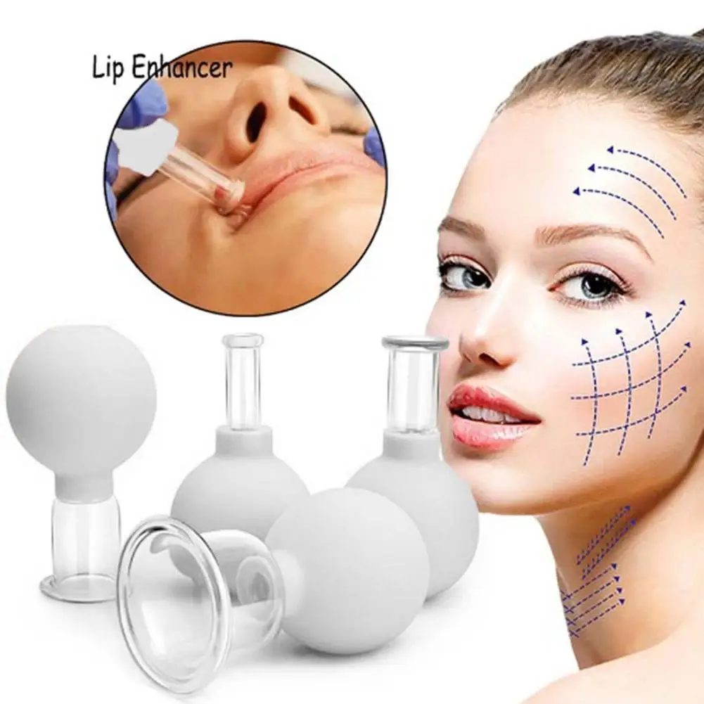 

Новый массажер для лица, вакуумные банки, чашки с резиновой головкой, стеклянная чашка для ухода за кожей лица, против морщин, банки для лица, инструмент для ухода