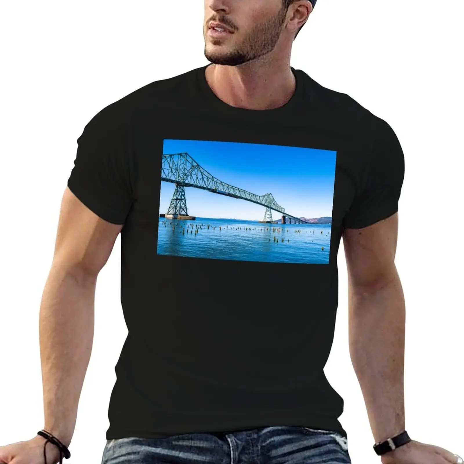Astoria Megler Bridge to Washington T-Shirt plus size clothes essential t shirt mens t shirt graphic