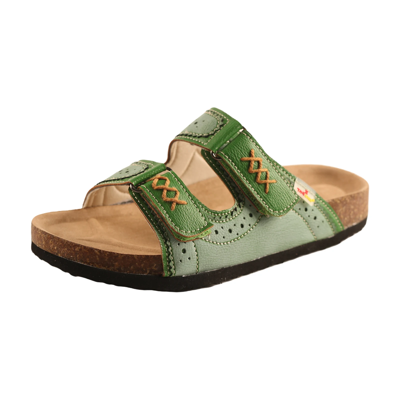TMA EYES Neue Klebe-Sandalen mit Schnitzereien, bequem, leicht, offene Zehenpartie, dicke Sohle für Damen – Detail 4