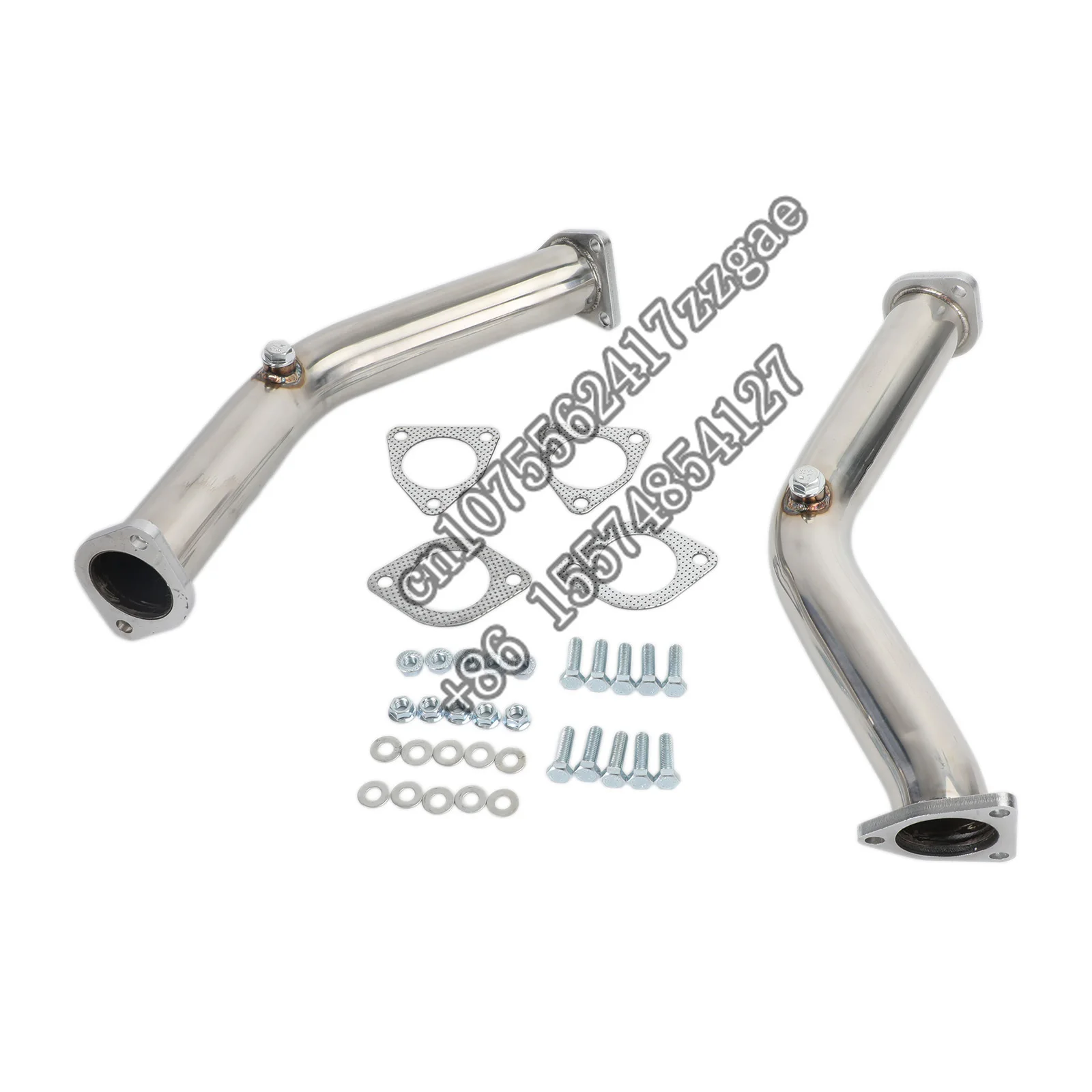 2 Test Pipes Decat Non Reson Straight Exhaust For Nissan 350Z  2003 2006 For Infiniti G35 FX35 2004 2005