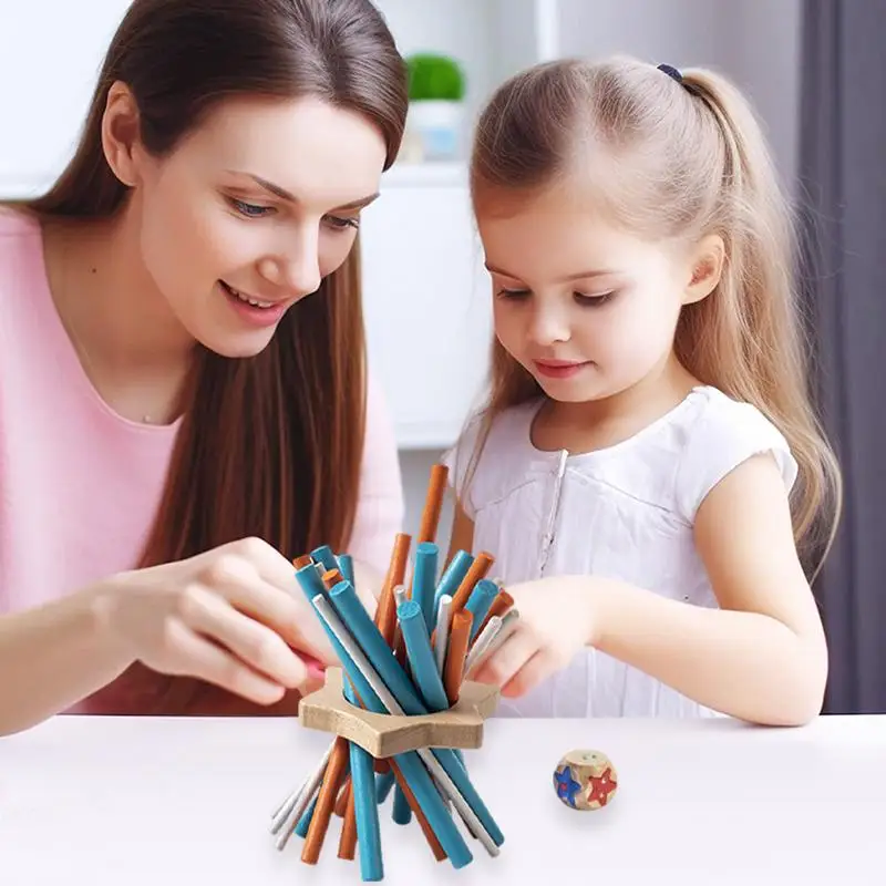 Jouets de anciers en bois rétro portables, jouets de dos colorés, jeu de défi de main drôle pour les réunions de famille, les fêtes, le voyage