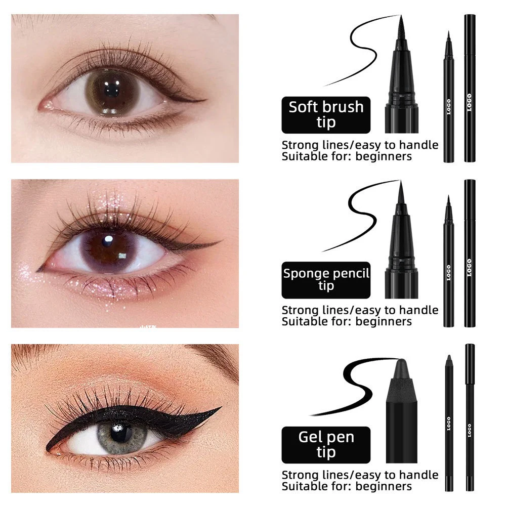 Eyeliner liquide marque privée longue durée imperméable résistant à la sueur naturel séchage rapide Logo personnalisé maquillage en vrac sans cruauté