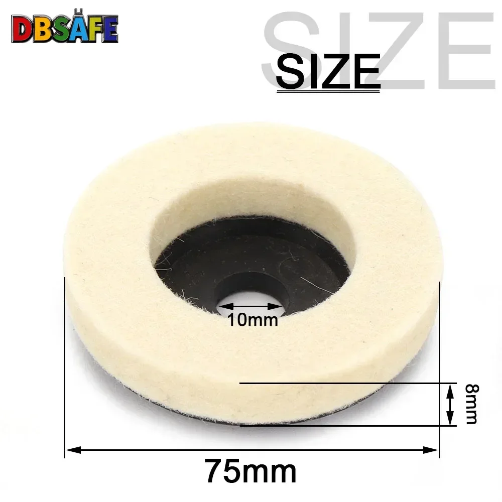50/75mm Wool Polishing Wheel Felt Pads Angle Grinder Disc For Metal Marble Glass Ceramic 1PC Professional Tool