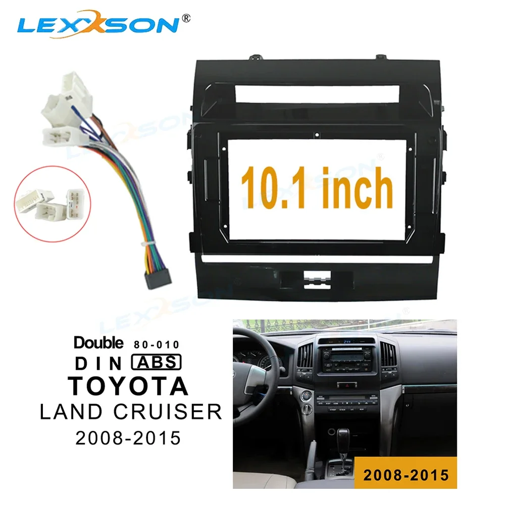 

10.1 Inch Car Fascia For TOYOTA LAND CRUISER 2008-2015 Double Din Audio Fitting Adaptor Panel In-dash Car Radio Dvd Frame Kits