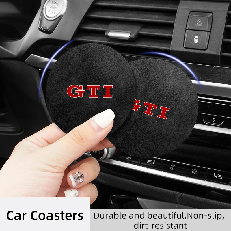 2pcs Car Non-Slip Water Cup Coaster Waterproof Bottle Holder For VW GTI Golf Jetta Passat mk4 mk5 mk6 CC Golf Sagitar Magotan