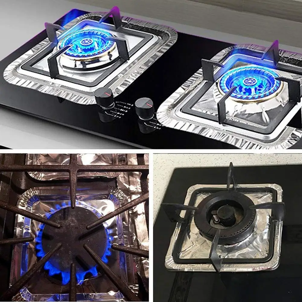 

Easy to Stove Burner Cover Aluminum Foil Stove Burner Cover Disposable Stove Burner Covers Thicker Aluminum Foil Liners for Easy