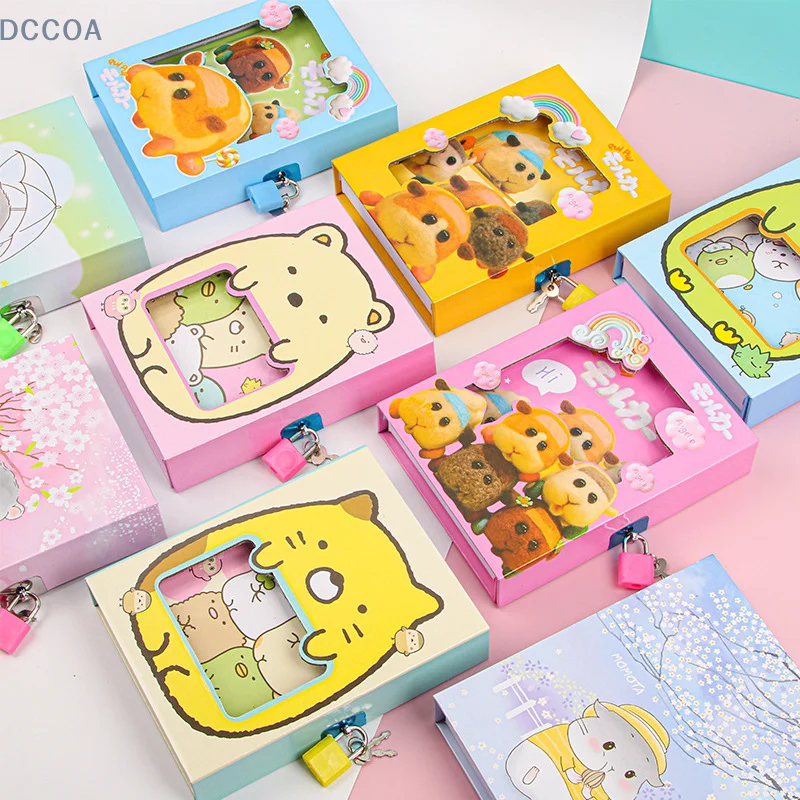 

Creative Cartoon Diary Student Cute Password Notebook Notebook With Lock Box Children's Gift Ledger