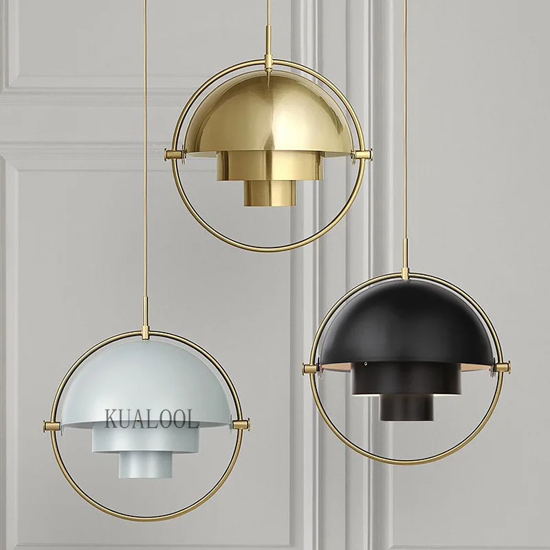 Pós moderna deformação bola luzes pingente nordic designer rotatable hanglamps sala de estar sala de jantar quarto casa luzes led