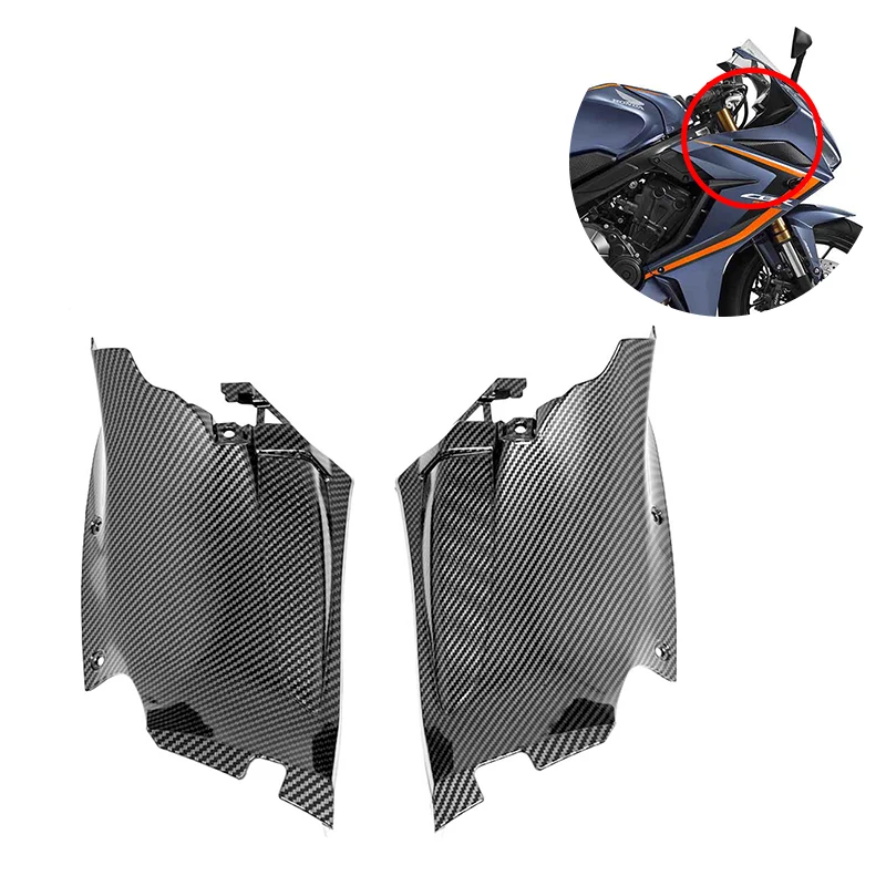 For HONDA CBR650R 2019-2022 Motorcycle ABS PLASTIC Front Side Air Duct Cover Fairing Cowl Hydro Dipped Carbon Fiber Finish