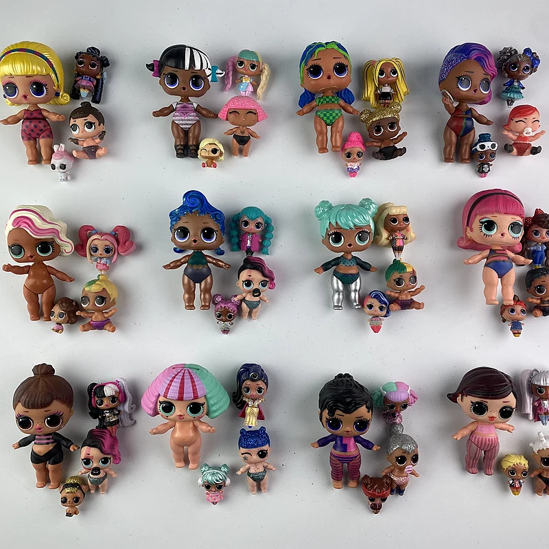 4 estilos/juego 8cm4cm 4cm 2cm muñecas grandes para muñecas Lols juguetes para jugar a las casitas regalos de navidad para niños