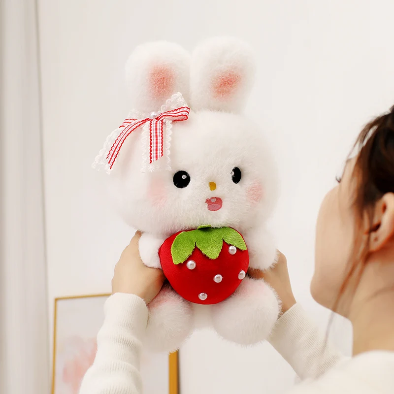 40-50 cm Kawaii Aardbei Konijn PlushToys Gevuld Schattige Dieren Plushie Kussen Mooie Pop voor Meisjes Verjaardagscadeautjes home Decor